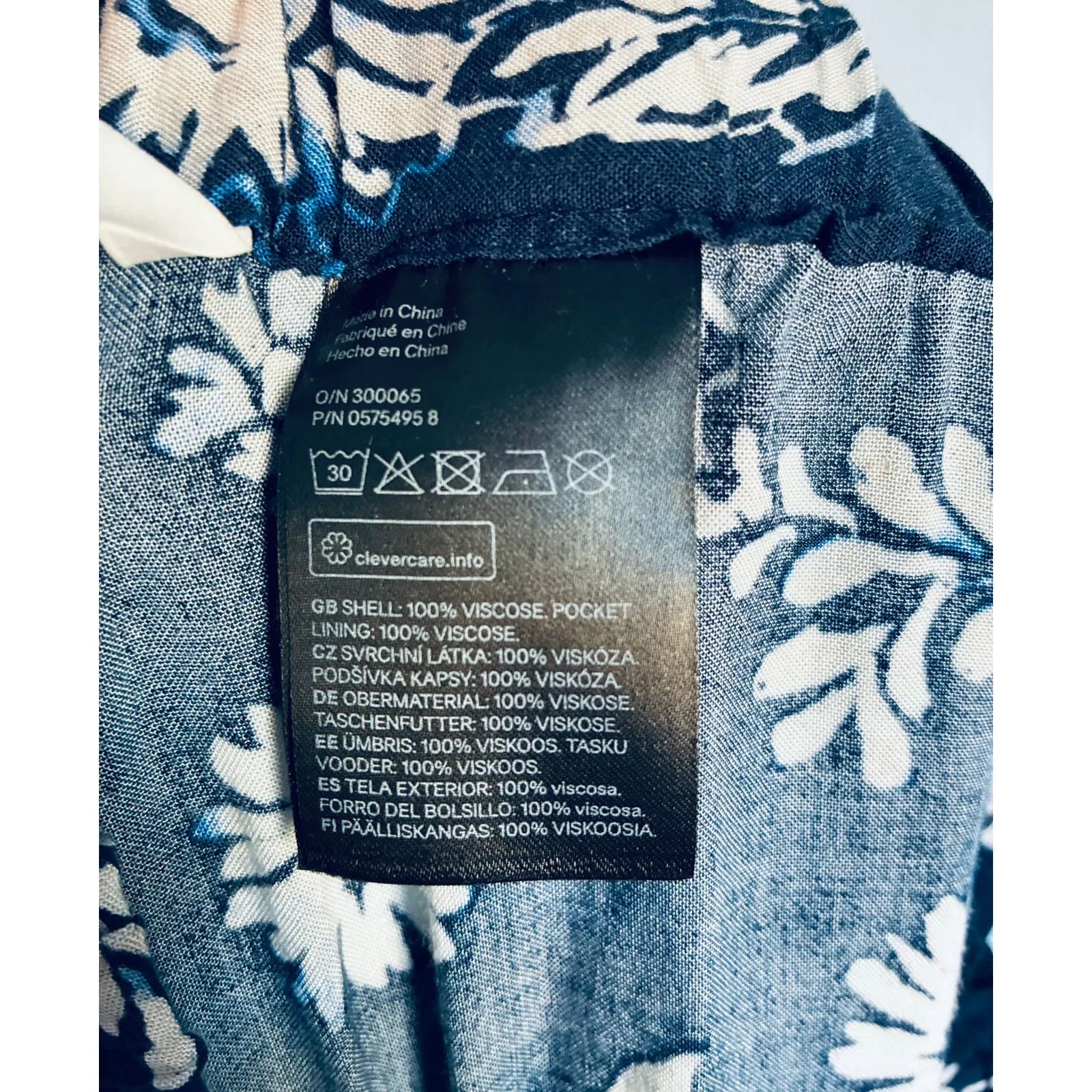 Floral Print Pants Relaxed Lightweight Tie Waist Women's 10 - Image 7