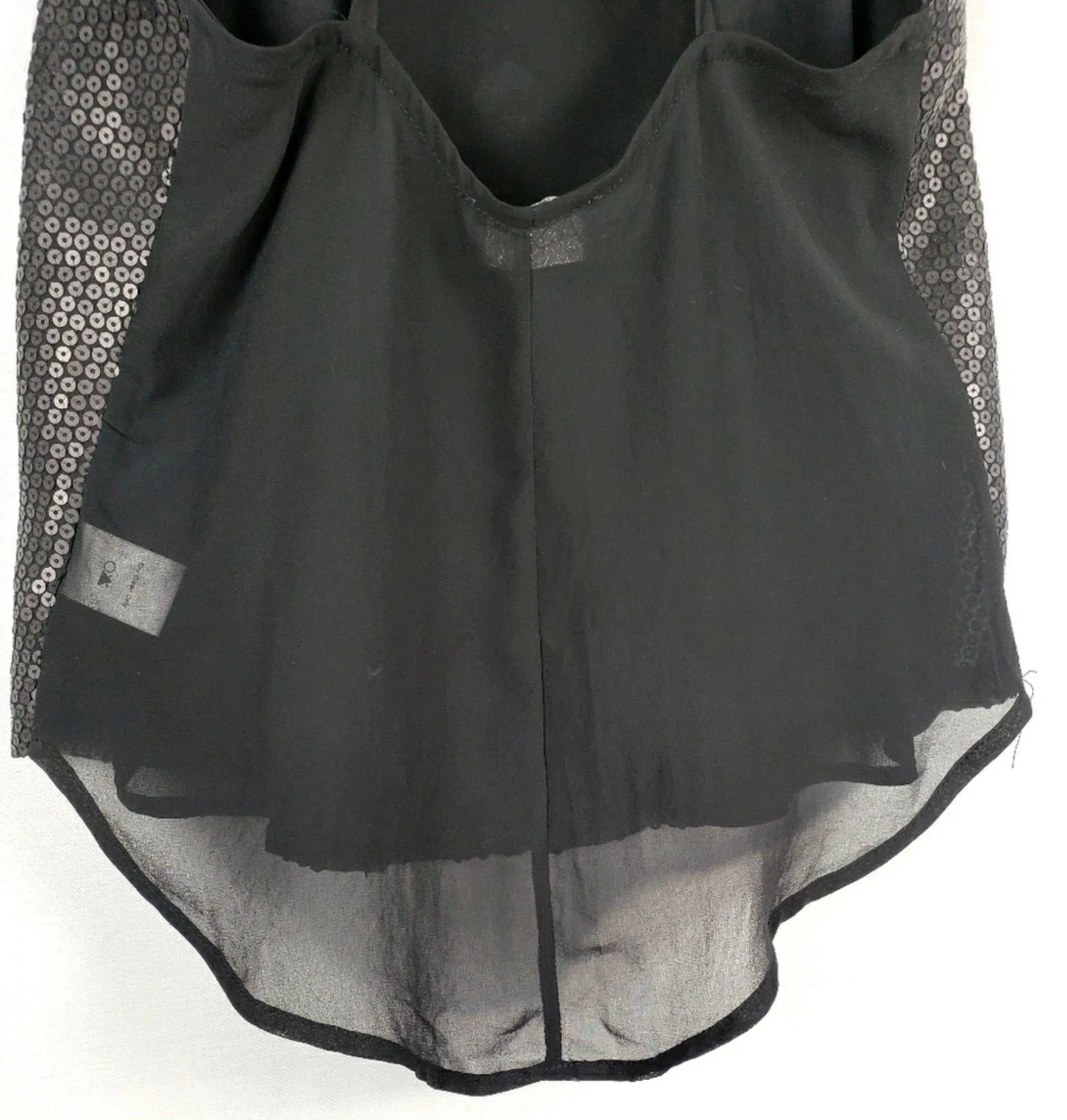 Alter Sequin Black Sheer Tank Top Size XS - Image 5