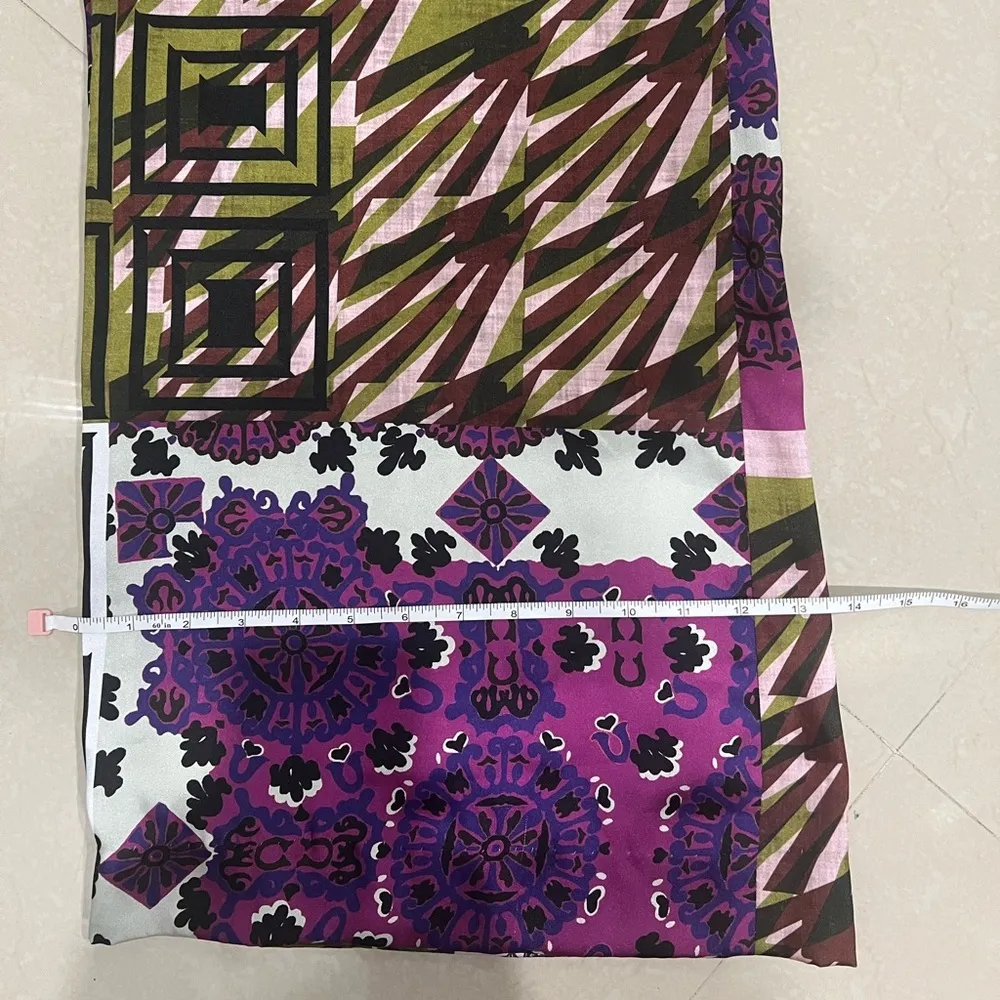 Zara Patchwork Print Pants Pajama Style Flowy Blue Purple (Size XS) - Image 10