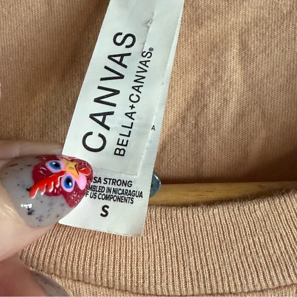 Bella Canvas Beige Cotton Tee - Image 4