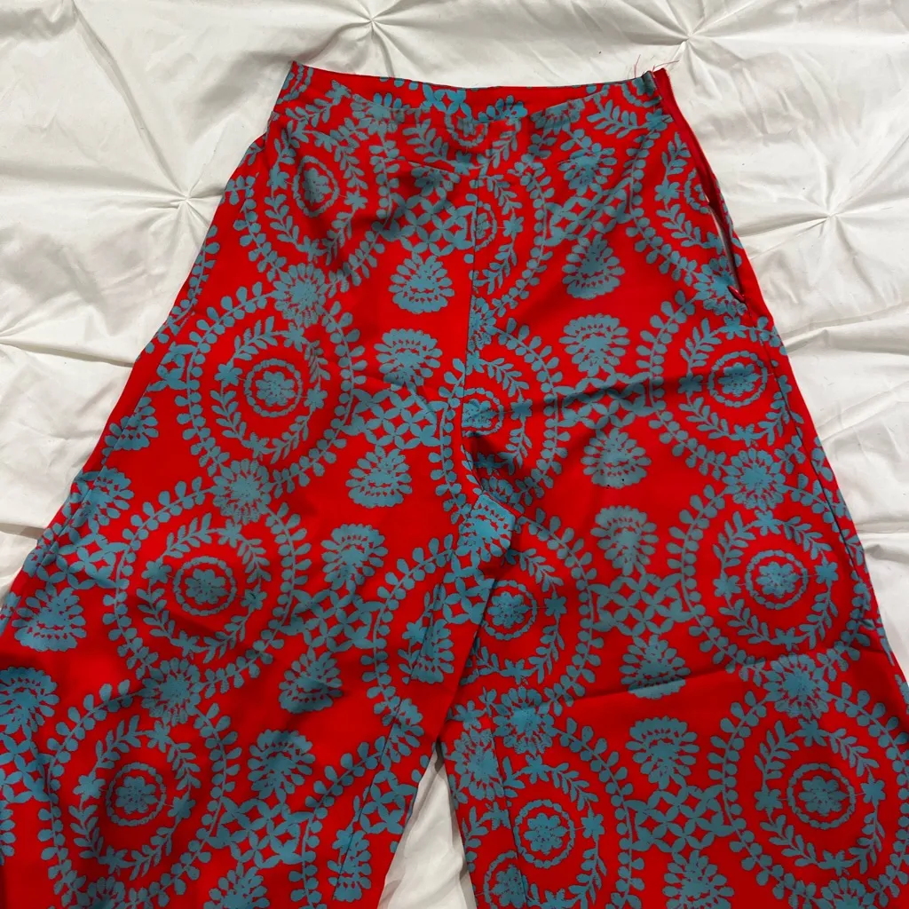 Red and Blue Patterned Wide - Image 2