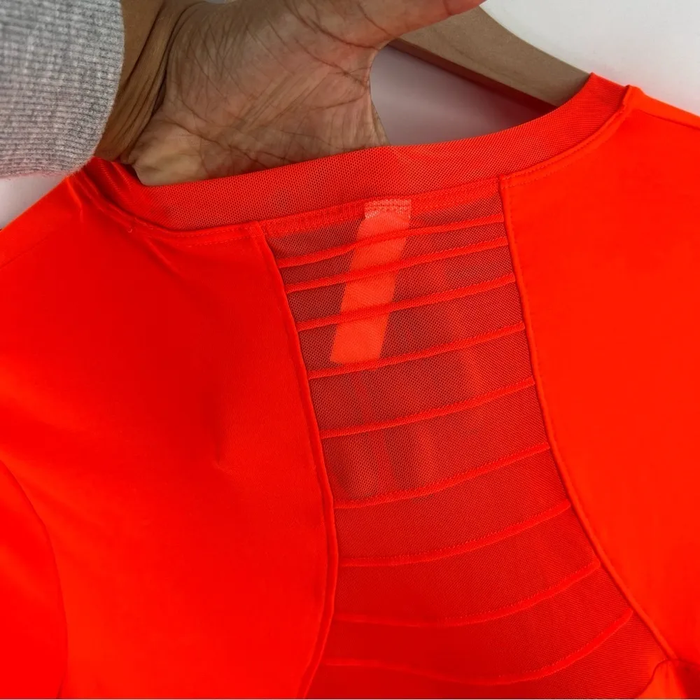 Under Armour‎ Womens Size S Orange HeatGear Pintuck Short Sleeve Shirt - Image 12