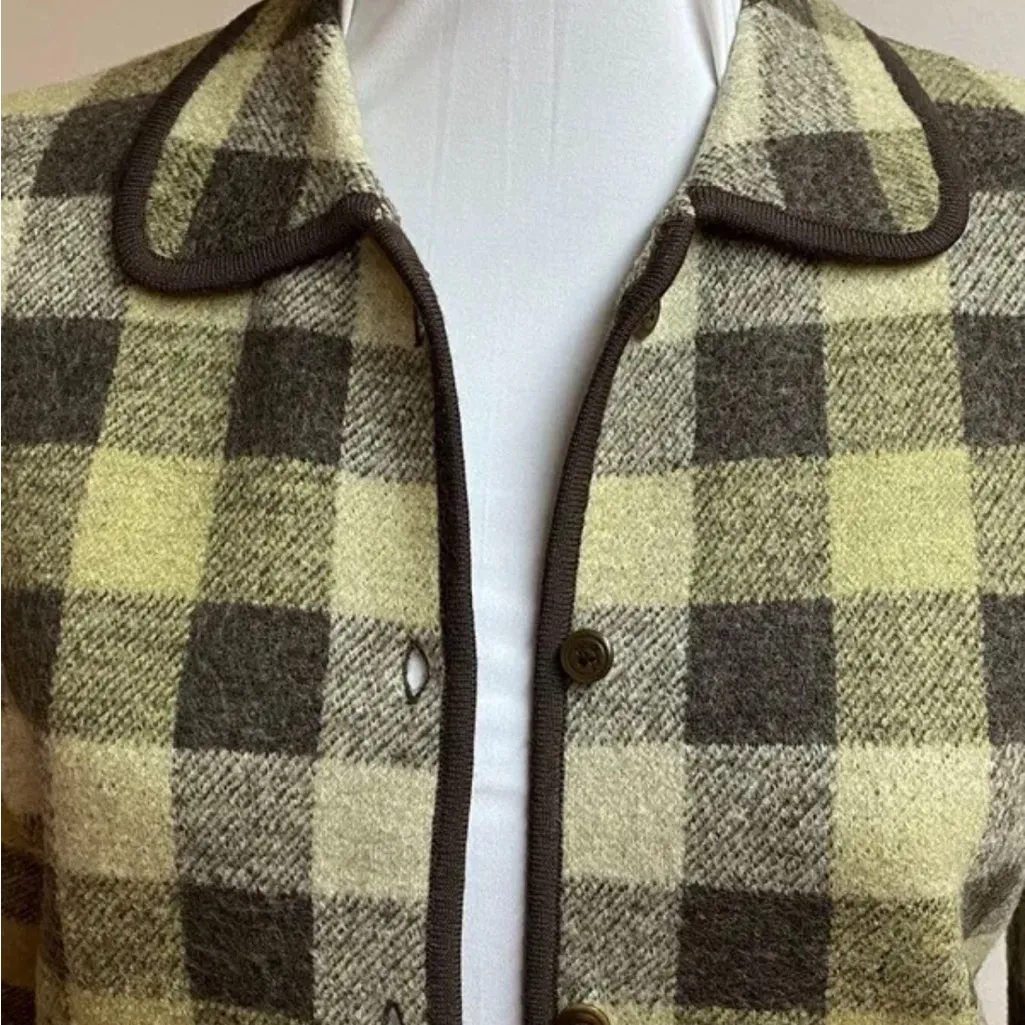Source Unknown Green and Black Plaid Blazer - Image 7