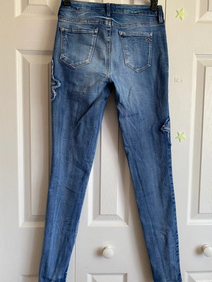 Skinny Floral Patchwork Jeans - Image 2