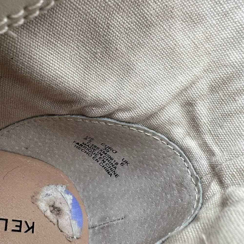 Kelsi Dagger Brooklyn Studded Wallace Buckle Leather Boots Cream Block Heel 8.5 - Image 15