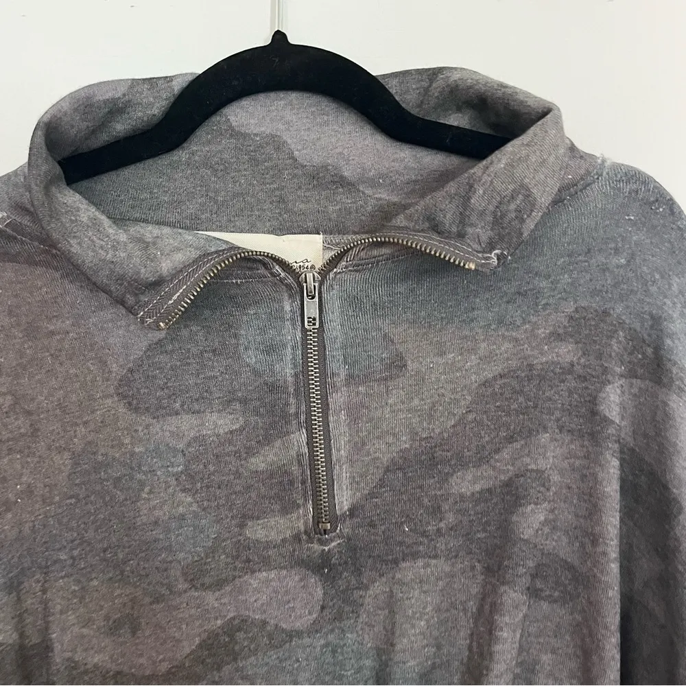 Vintage Havana Rainbow Stripe Camo Sweatshirt NWT Quarter Zip Colorful Pride Gray - Image 7