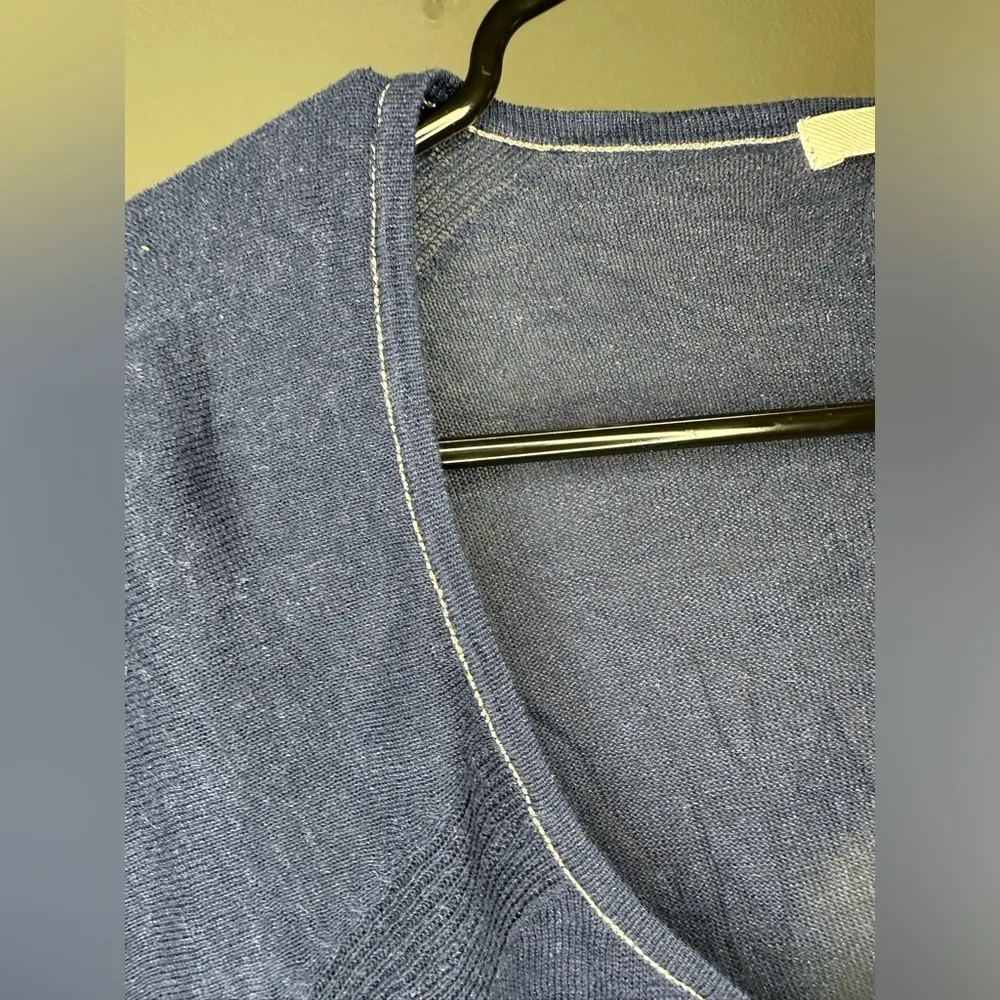 BODEN Silk Linen Blend Tie Front Sweater Knit Top US Size 16 Classic Lagenlook - Image 5