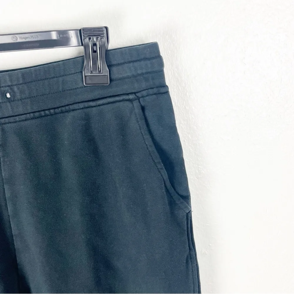 EVERLANE Black Wash High Rise Joggers, Size Medium - Image 8