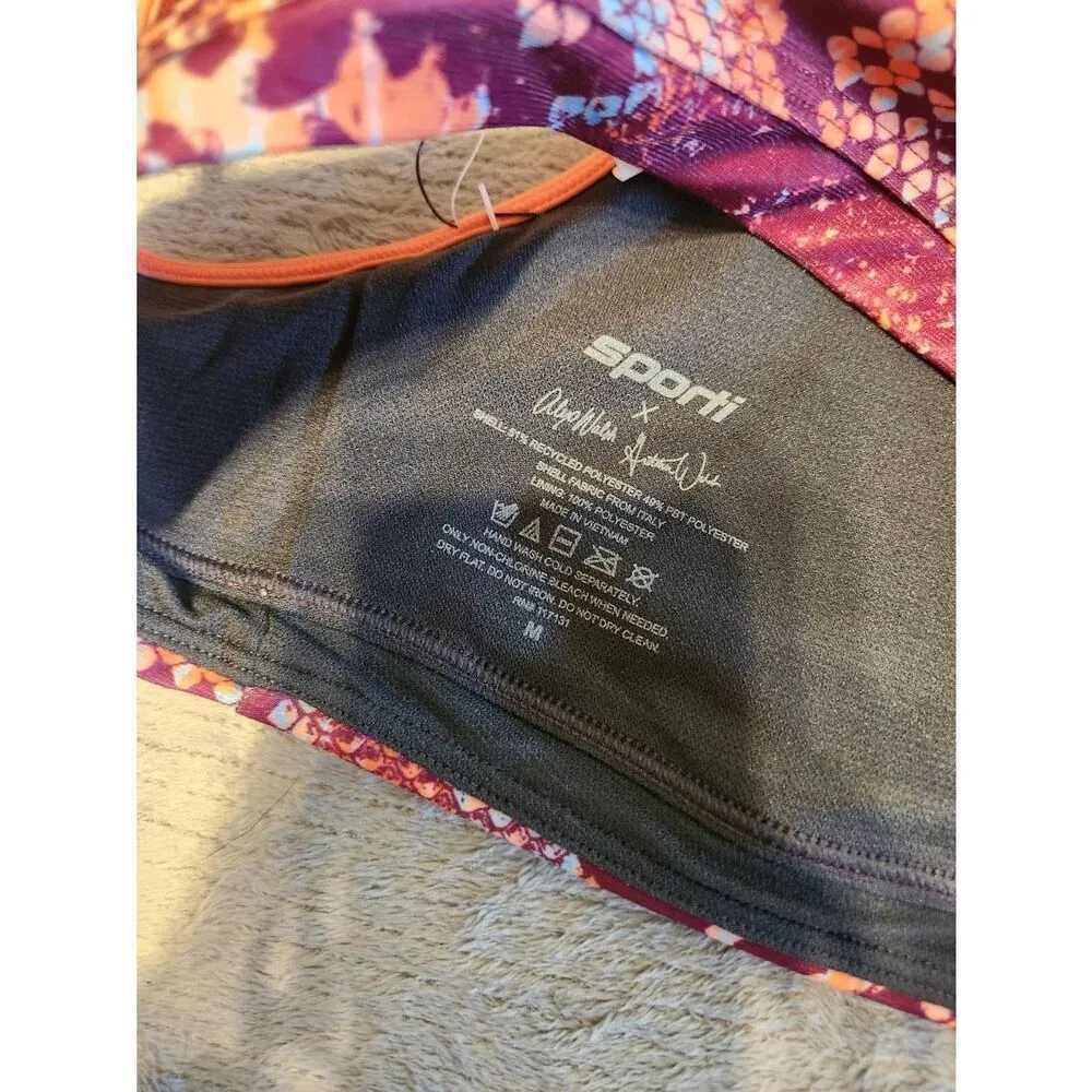 NWT Sporti x Gretchen Walsh Desert Python Tracy Double Strap Bikini Top Size M Blue Size M - Image 4