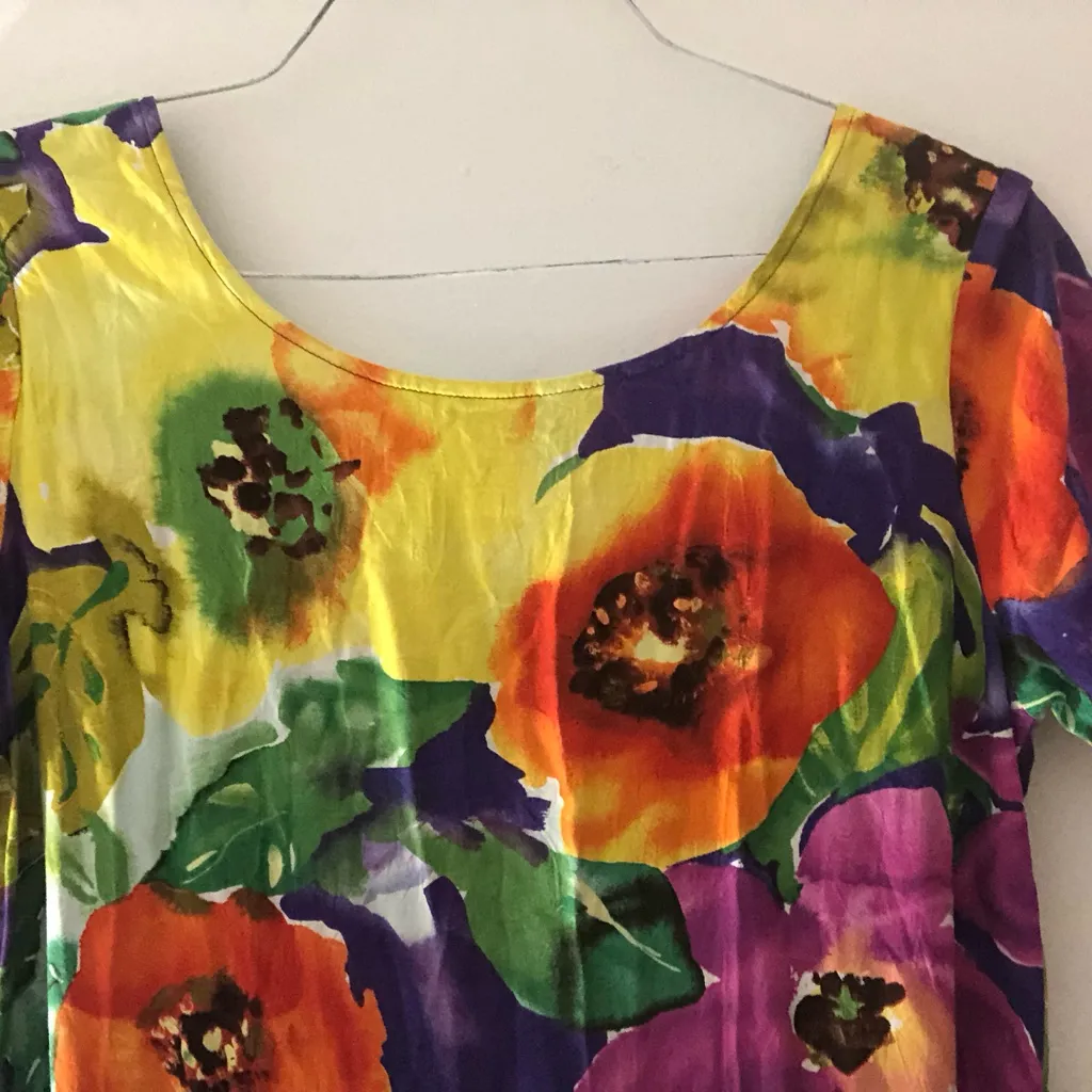 Vintage Jams World Hattie Tiered Mini Dress in Mixed Poppy Print Size Small - Image 10