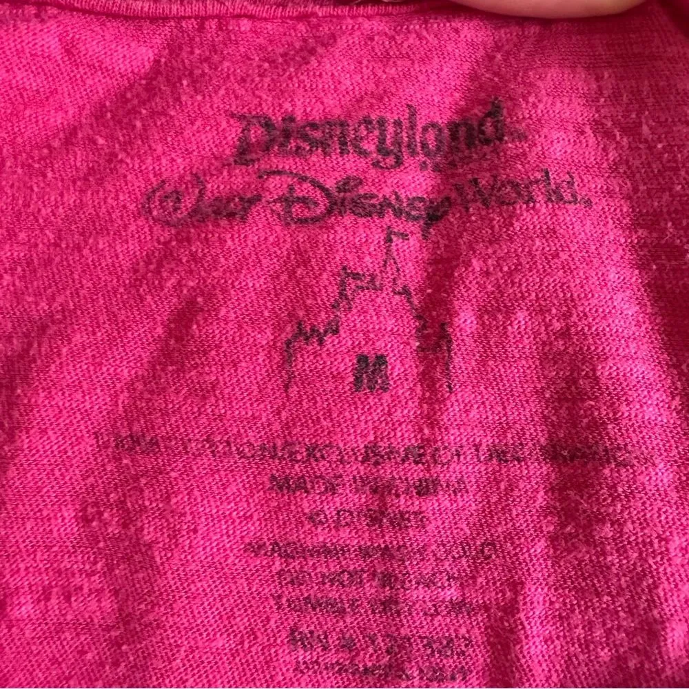 Disney Epcot Food And Wine Fest Shirt Women's XL Pink Short Sleeve V Neck - Image 3