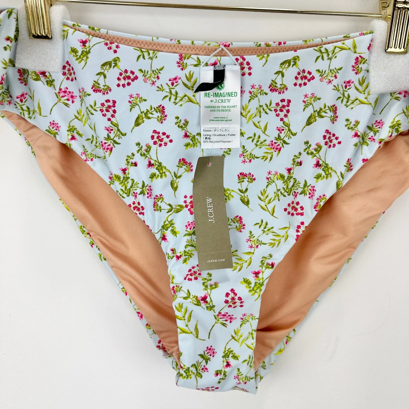 J.Crew Curved Waist Cheeky Bikini Bottom Cloud Meadow Floral Plus Size 2X NWT - Image 4