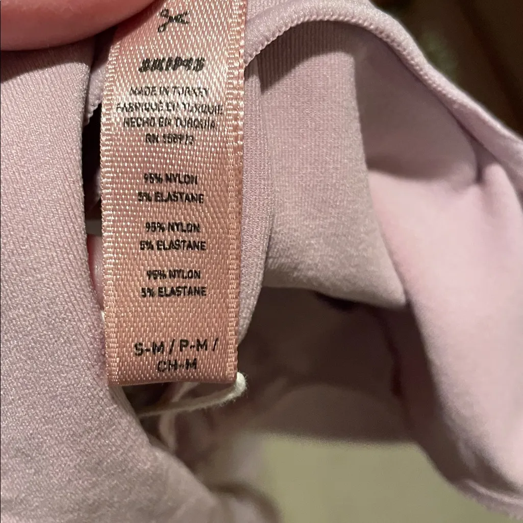 Skims Pink Long Sleeve One Piece - Image 3