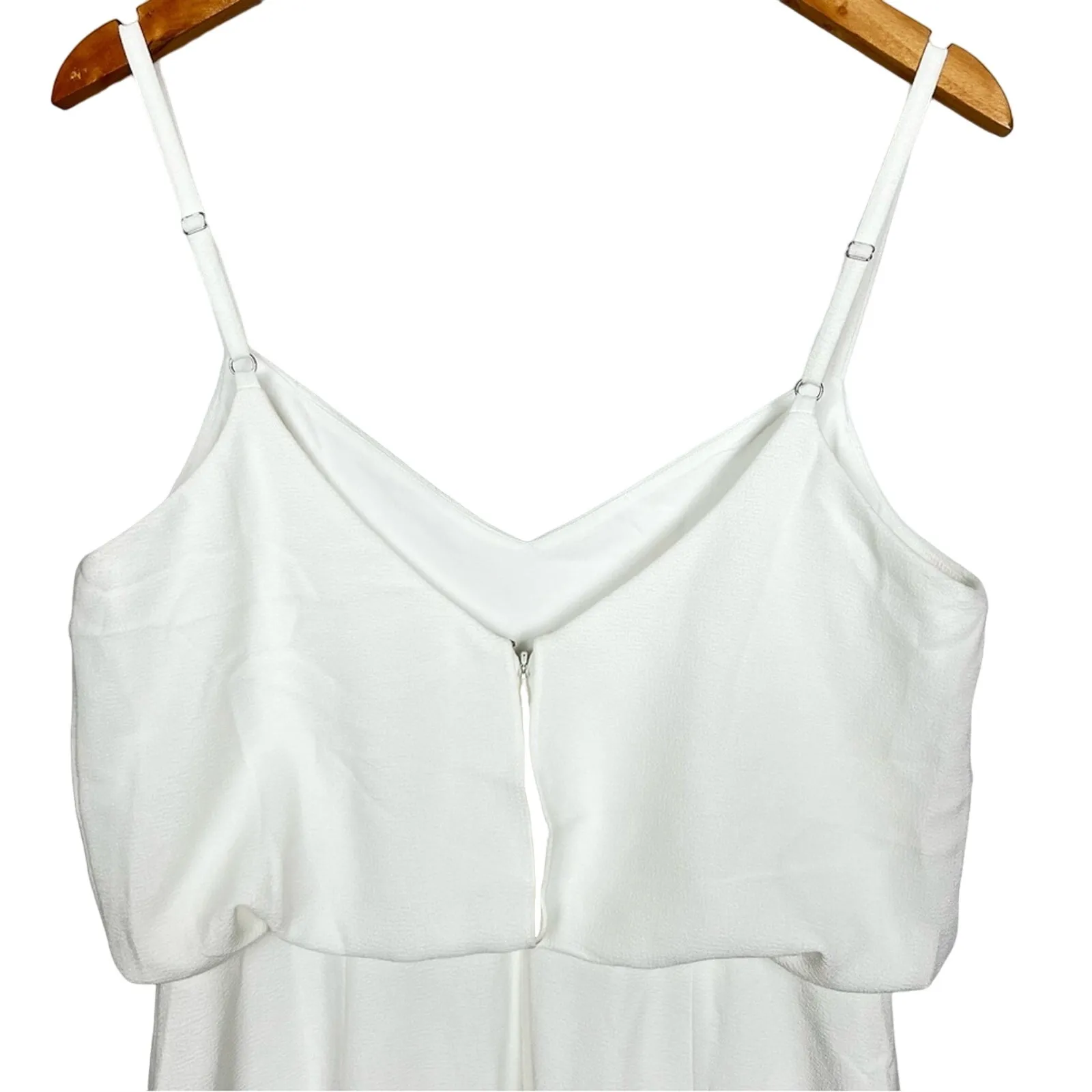 NWT Dress The Population Gracelyn Formal Thigh Slit Gown Off White Size Large - Image 10