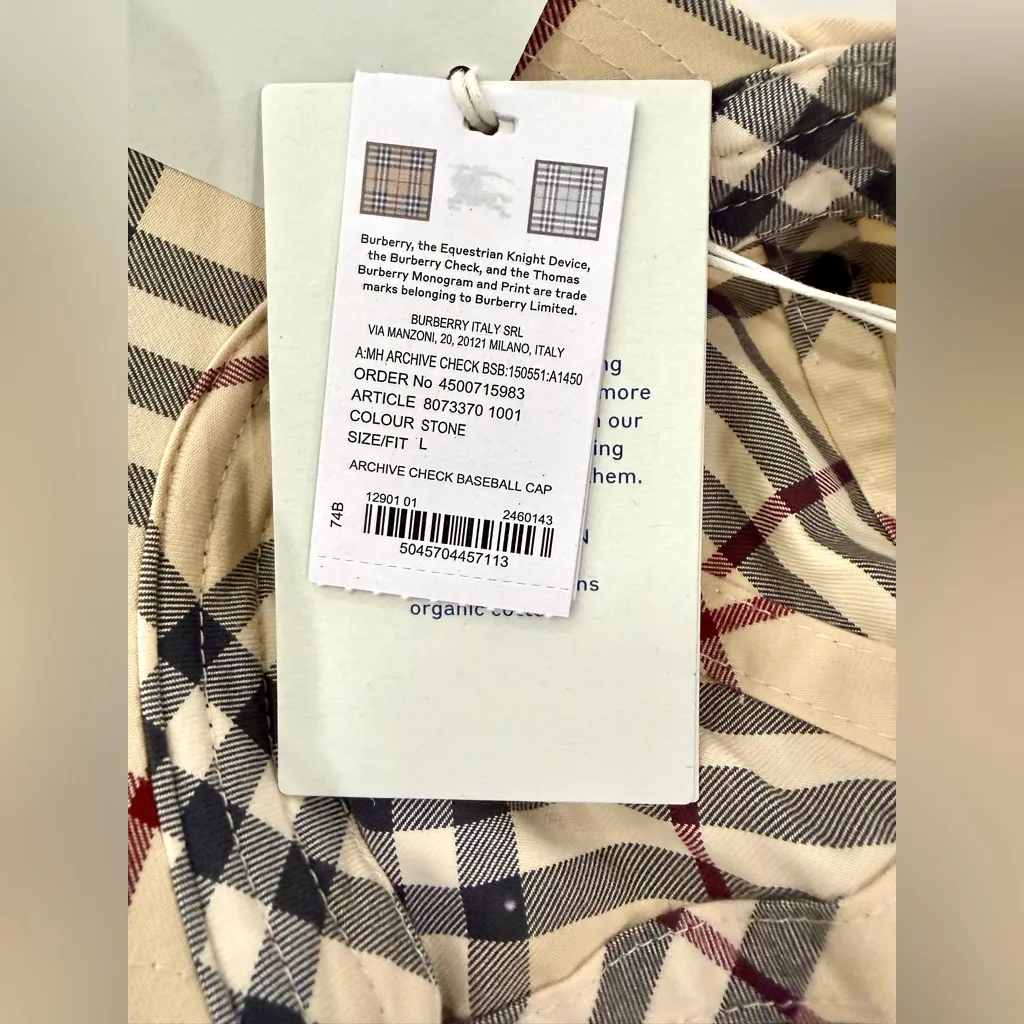 Burberry Archive Check Baseball Hat - Image 6