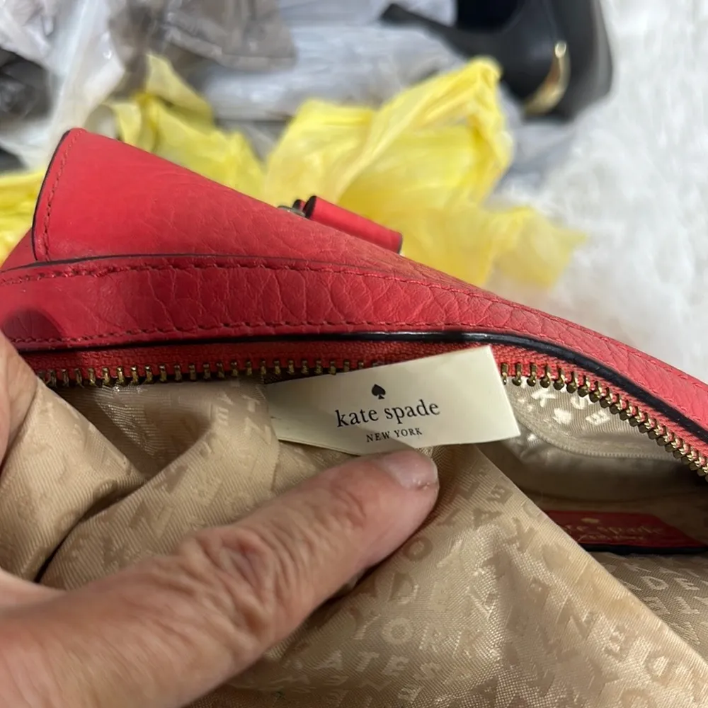 Kate Spade Red Satchel with Textured Design - Image 13