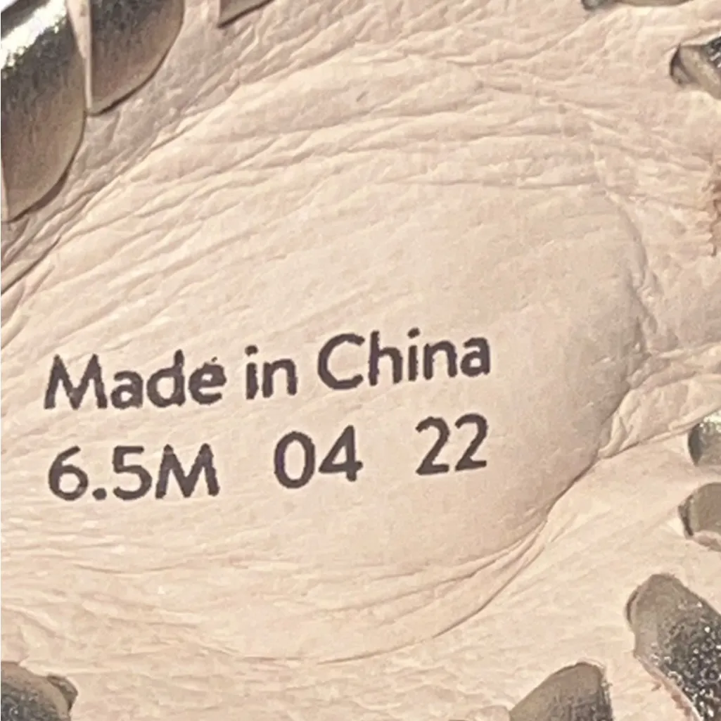 Jack Rogers  Leather Metallic Gold Sandals 6.5 M - Image 6