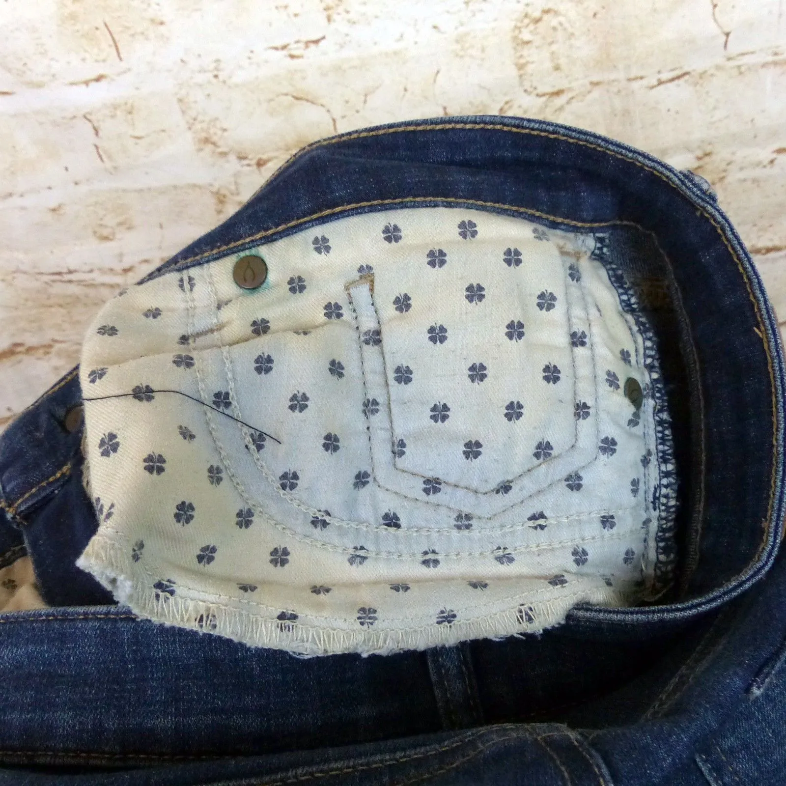 Lucky Brand Jeans Womens 6/28 Blue Denim Mid Rise Ava Crop Raw Hem 30.5X26.25 - Image 15