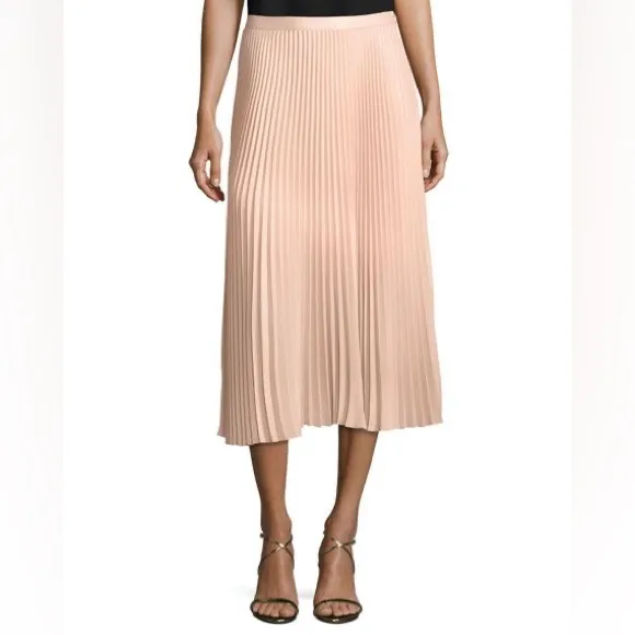 Club Monaco Blush Pink Pleated Maxi Long Women’s Skirts Size 6 - Image 2