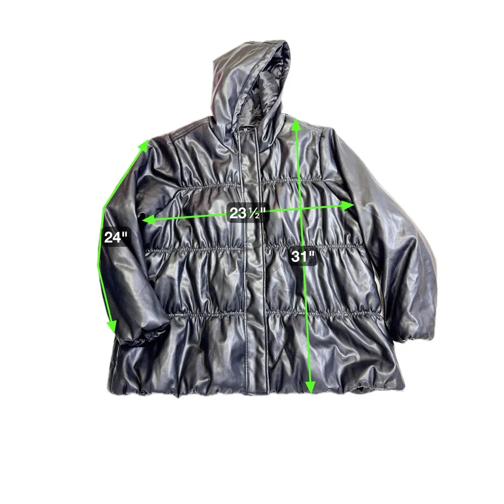 Torrid Faux Leather Puffer Jacket size 5‎ - Image 6