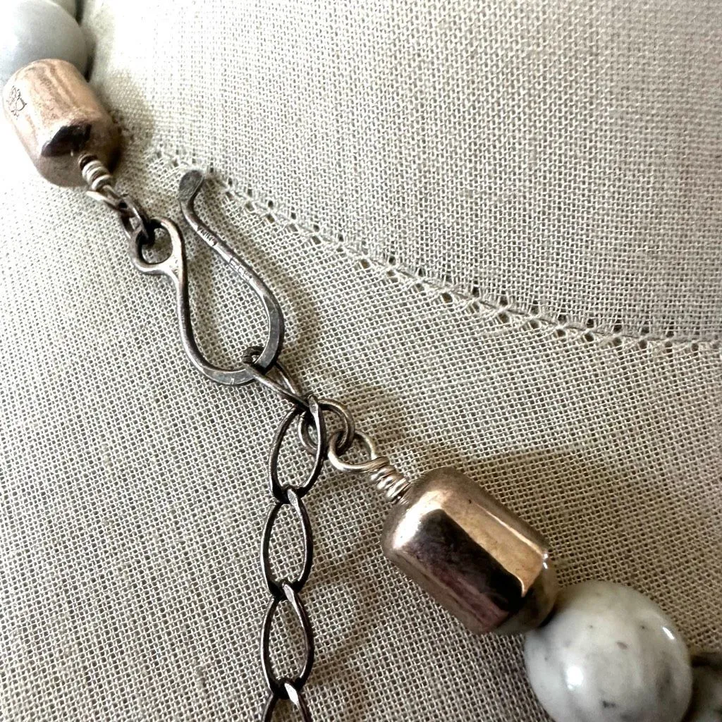 Jay King DTR Sterling Silver Gray Jasper Bead Necklace - Image 5