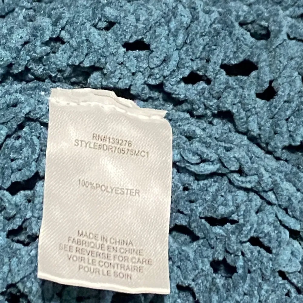 DR2 by Daniel Rainn Blue Open Stitch Mini Cardigan - Image 9