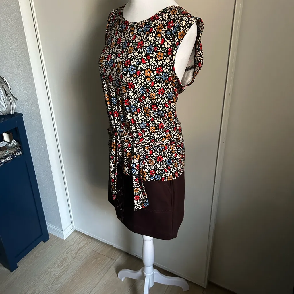 Maeve by Anthropologie Cap Sleeve Floral Print Tie Waist Back Wrap Blouse - Image 2