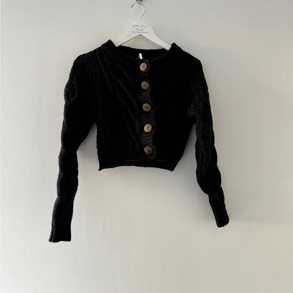 FREE PEOPLE Bonfire Black Cardigan S - Image 4