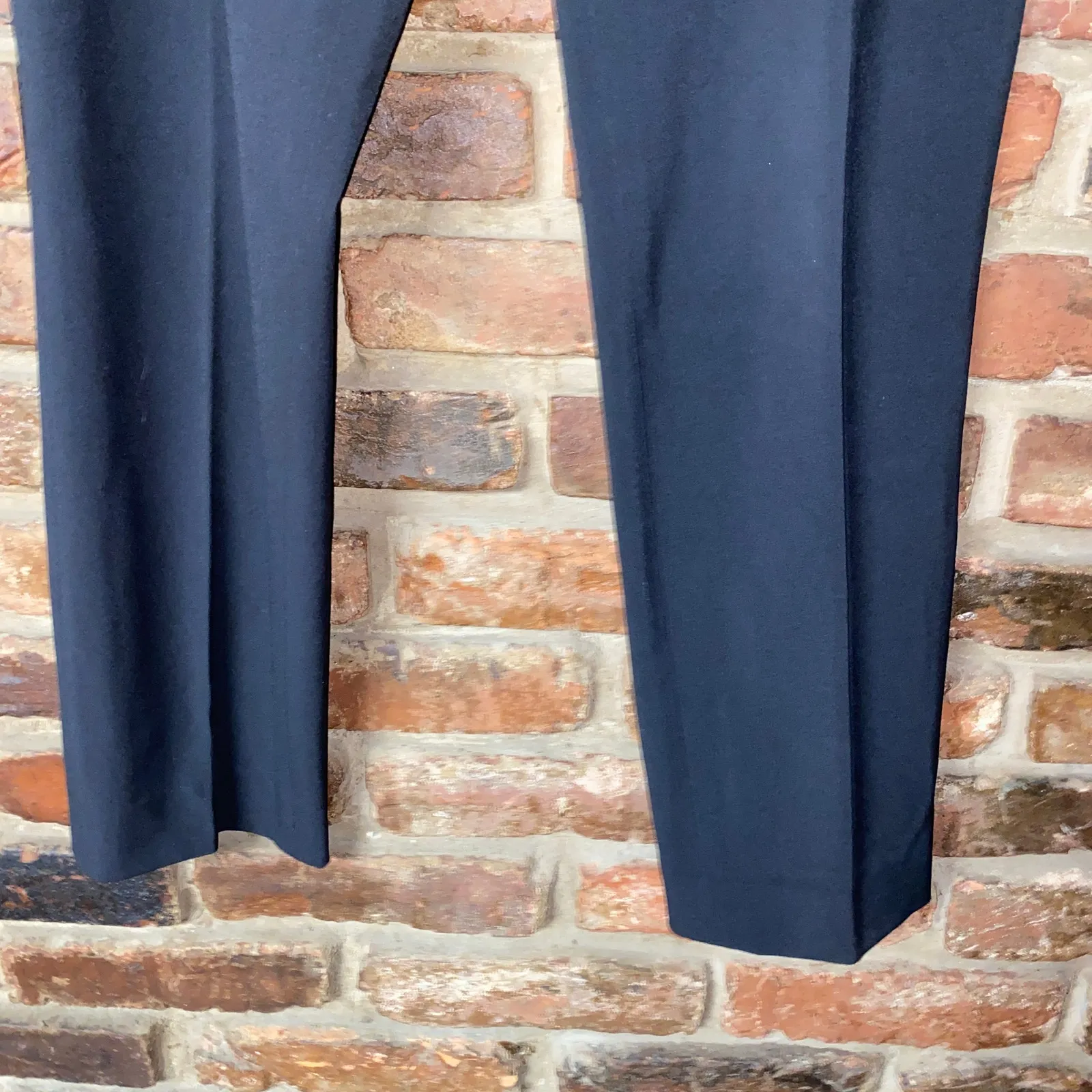 Tahari Black Straight Leg Side Zip Flat Front Trouser Dress Pants Women's Size 4 - Image 3