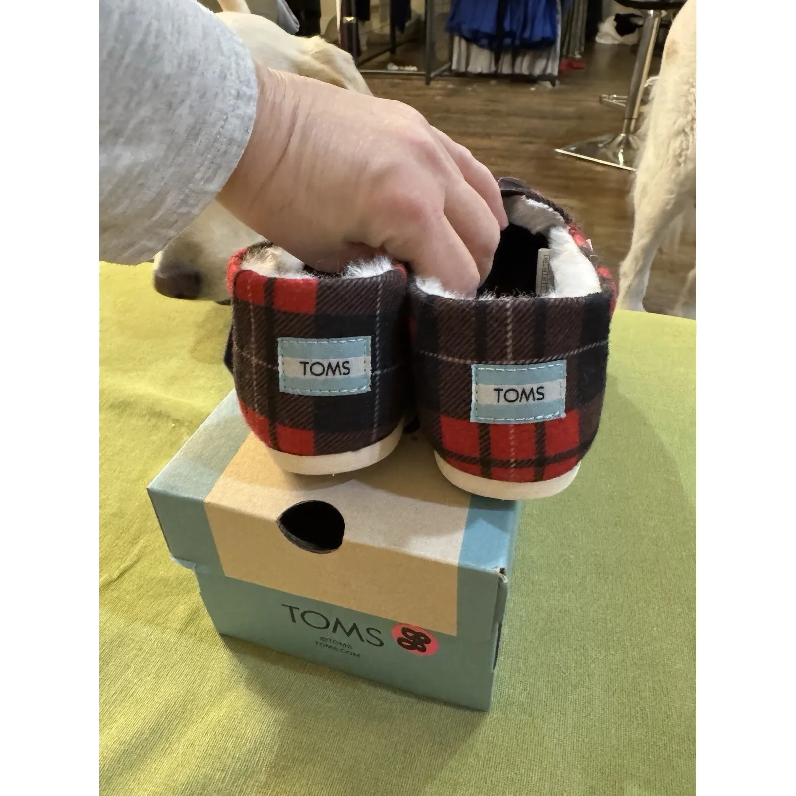 Women's Toms Shoes Buffalo Plaid Slip - Image 5