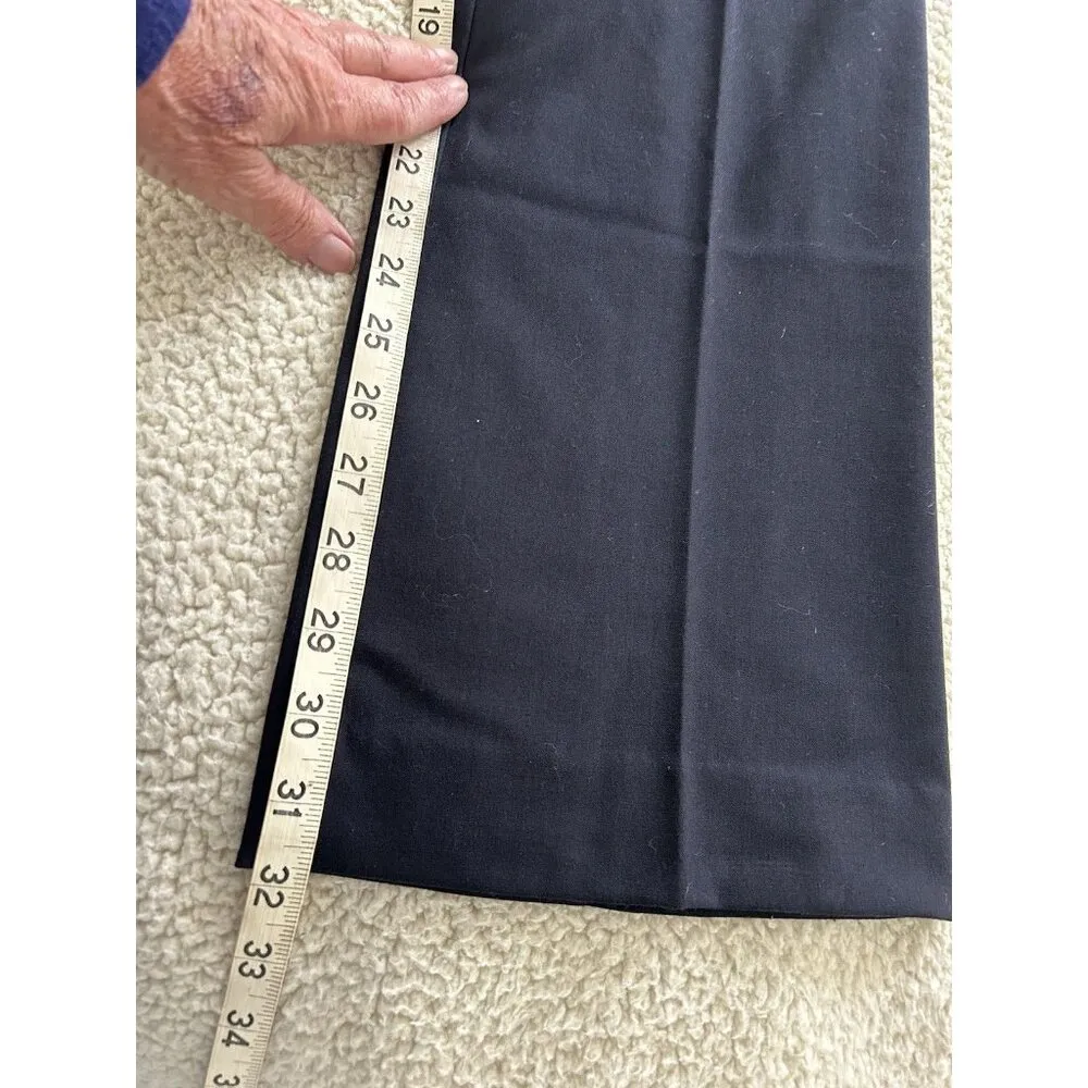 Ann Taylor Modern Slacks Mid-Rise Boot Cut Leg Navy Blue Size 2 - Image 10