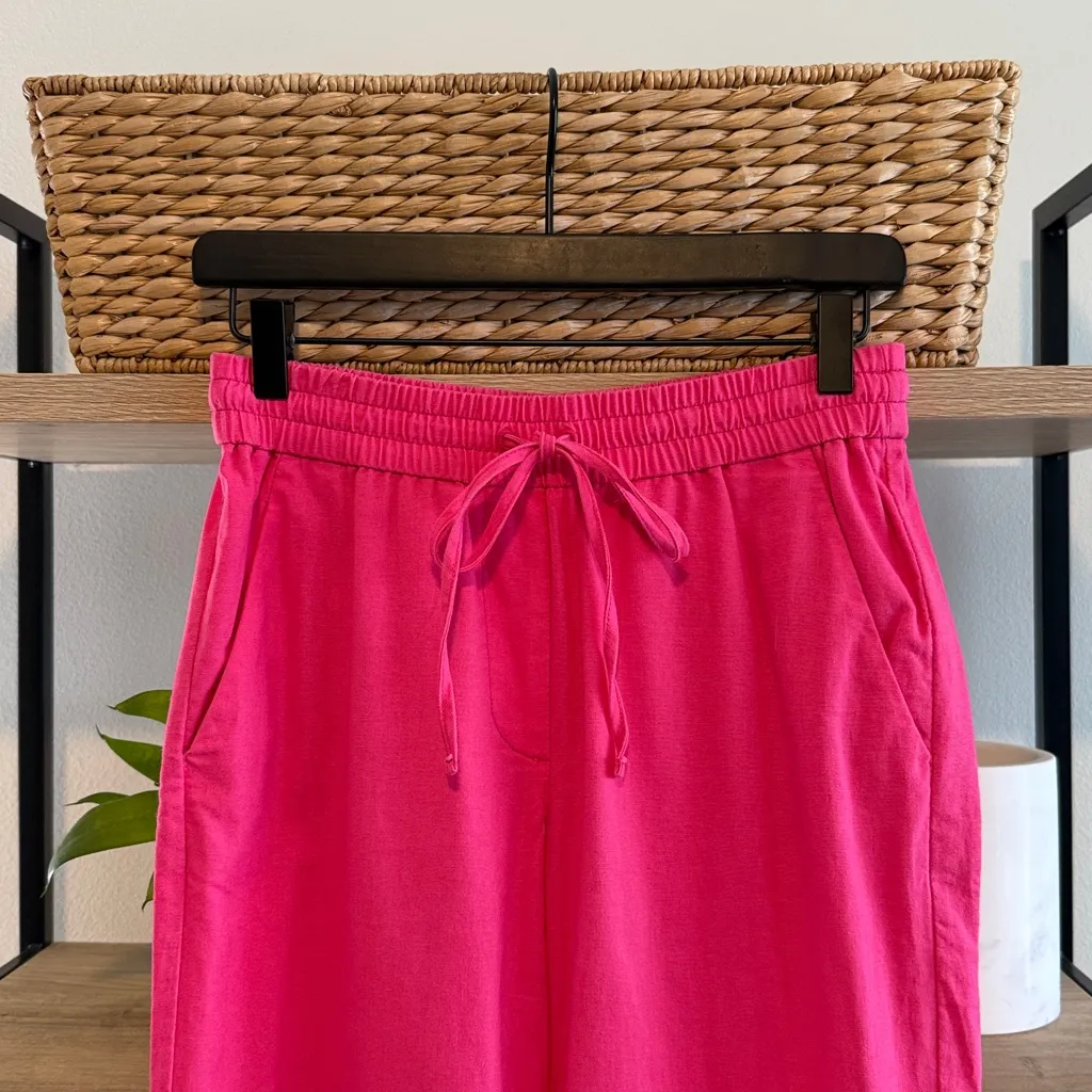 J. Crew Mid-Rise Linen Cotton Ankle Pull On Pant, 2 - Image 2