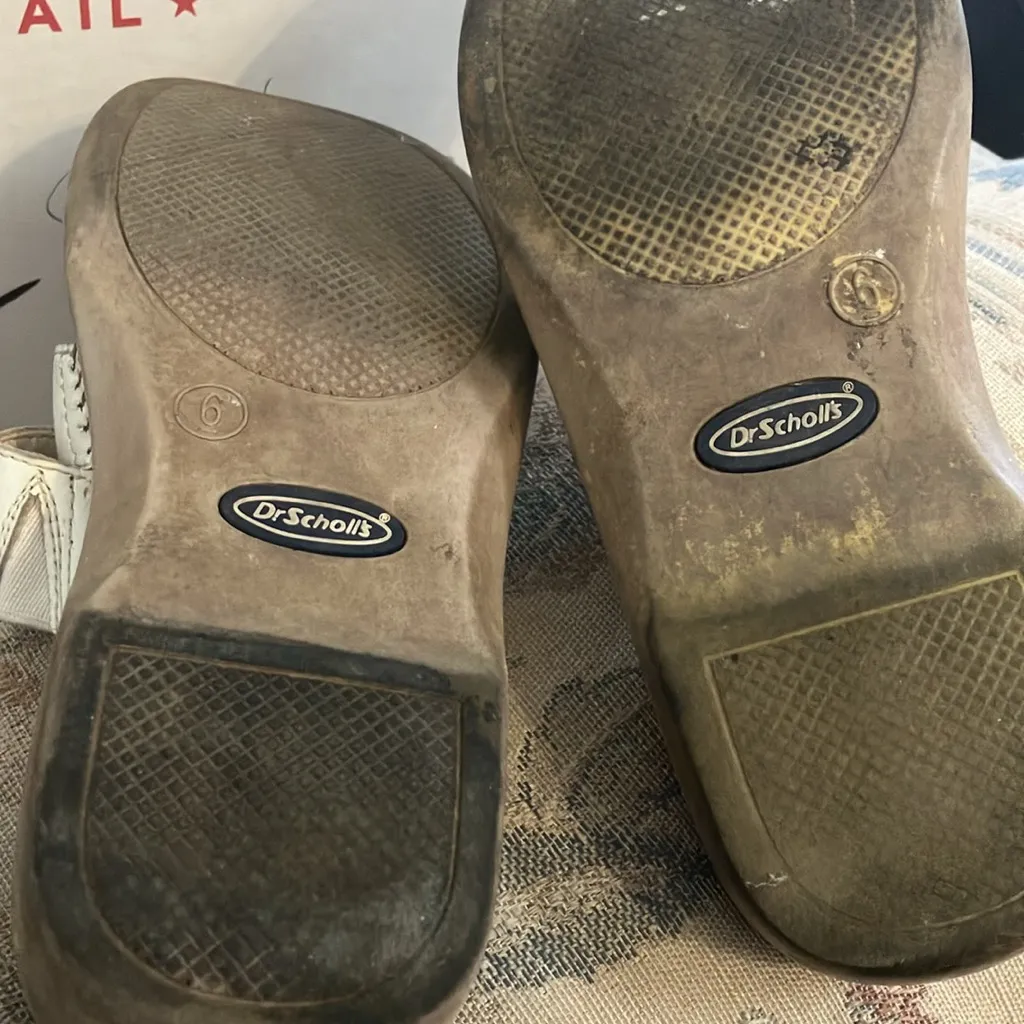 FINAL MARKDOWN Dr scholls whip stitched sandals 6 White - Image 5