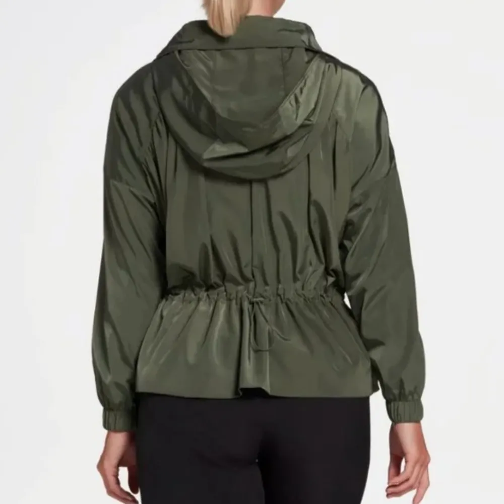 NWOT CALIA By Carrie Underwood Anywhere Woven Ruched Jacket Olive Thyme Small - Image 3