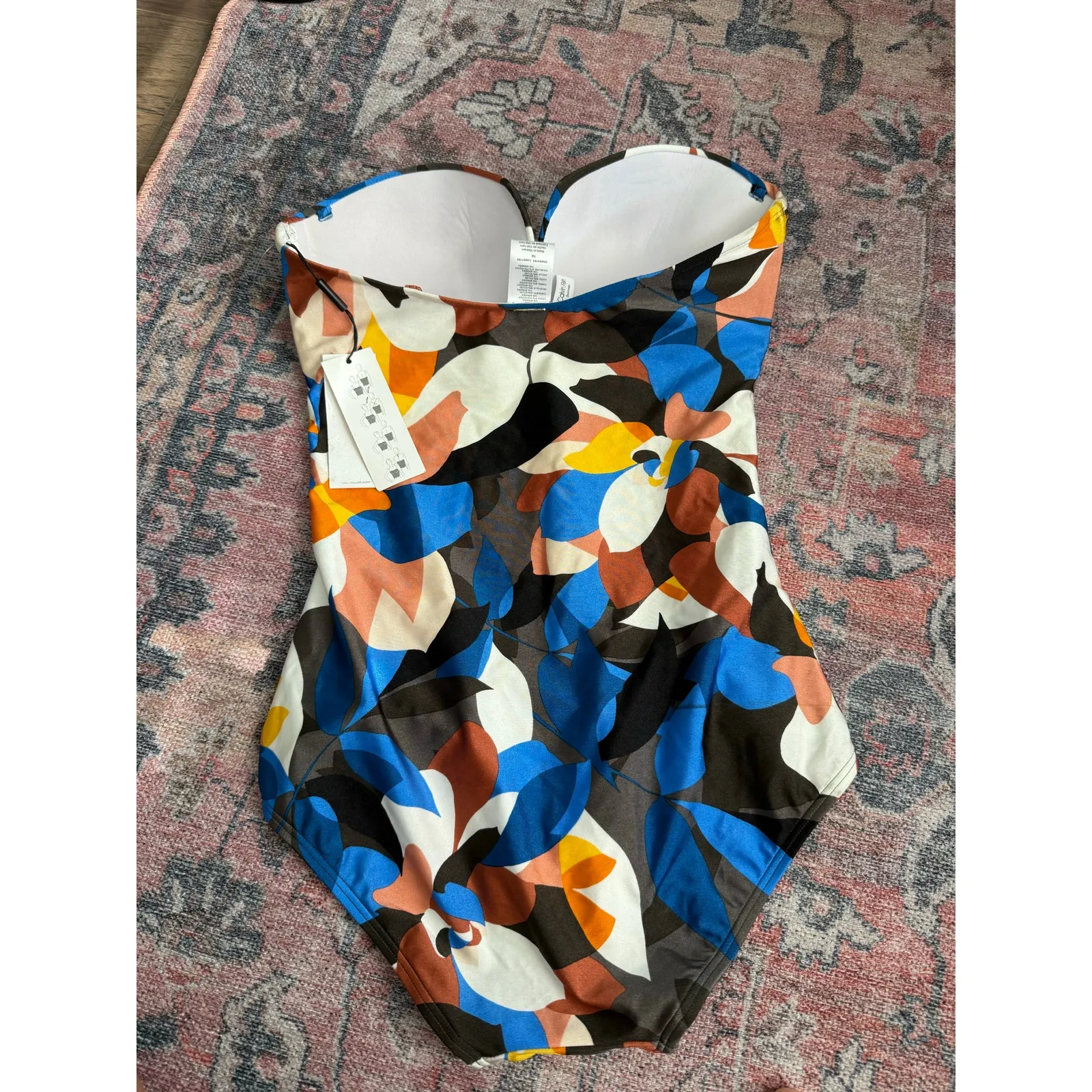 Calvin Klein NWT  bandeau strapless one piece swimsuit - Image 4