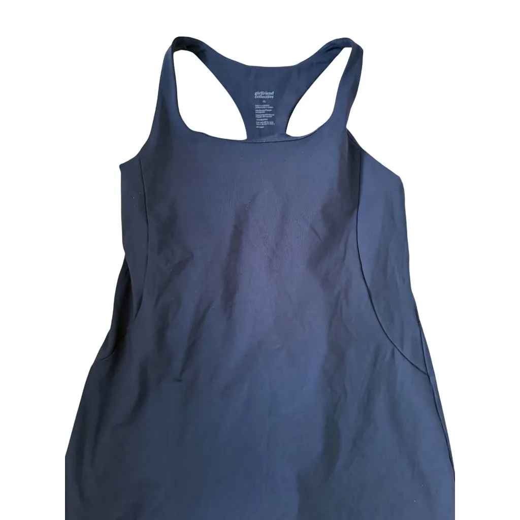 GIRLFRIEND COLLECTIVE Navy Blue Built in Bra Shorts Active Dress Size XL - Image 7
