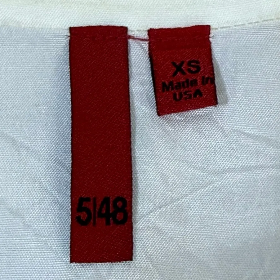 5/48 Saks Fifth Avenue Faux Fur Vest Pockets Open Front Zip Up Size XS Cream - Image 5