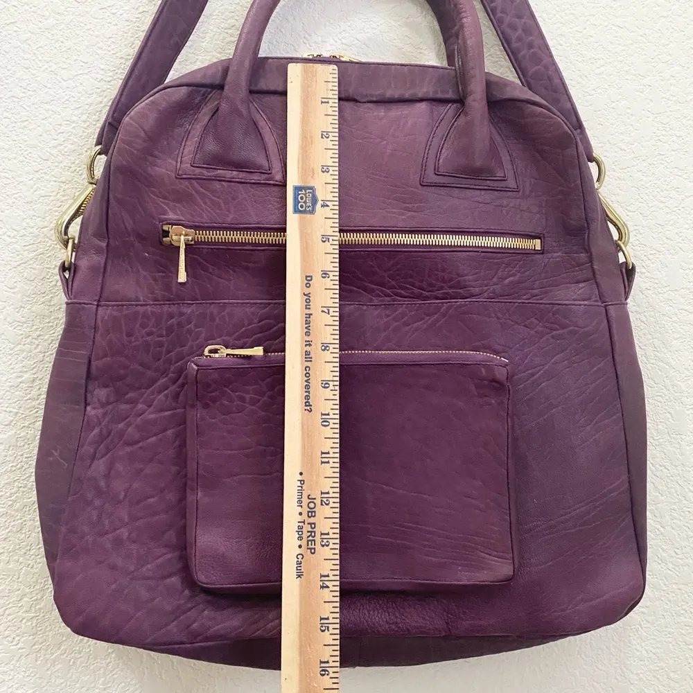 DONATIENNE Los Angeles “Ginger” Purple Leather Large Bag - Image 8