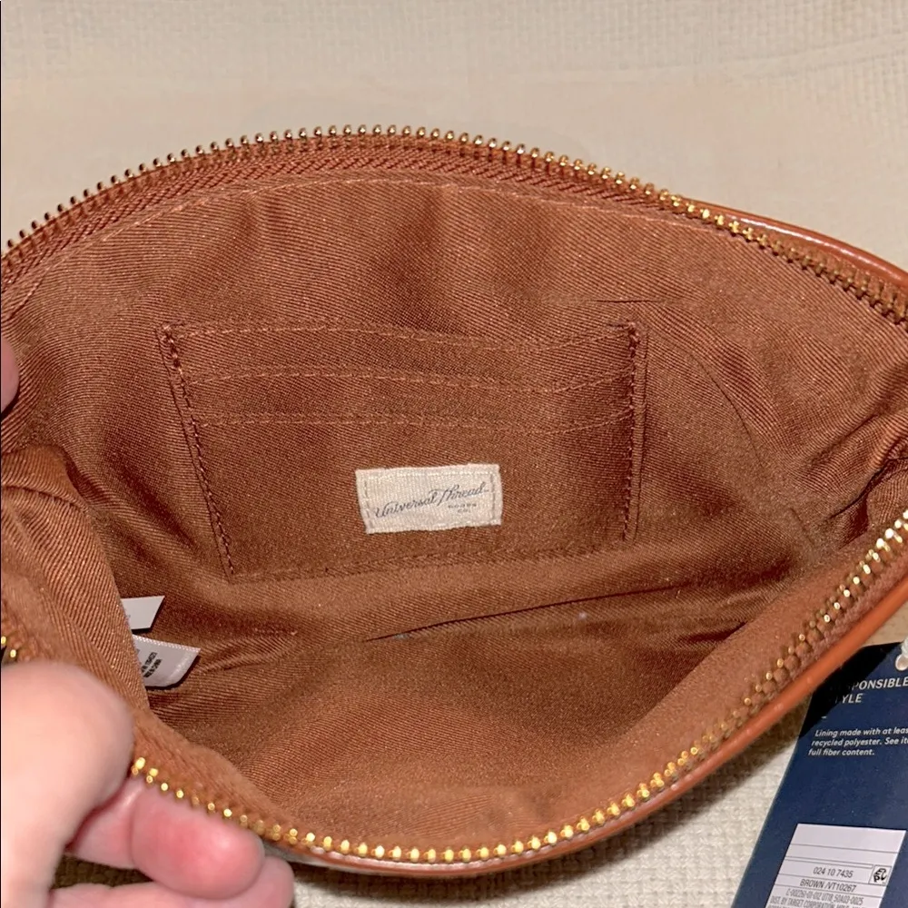 UNIVERSAL THREAD Brown Leather Pouch - Image 3