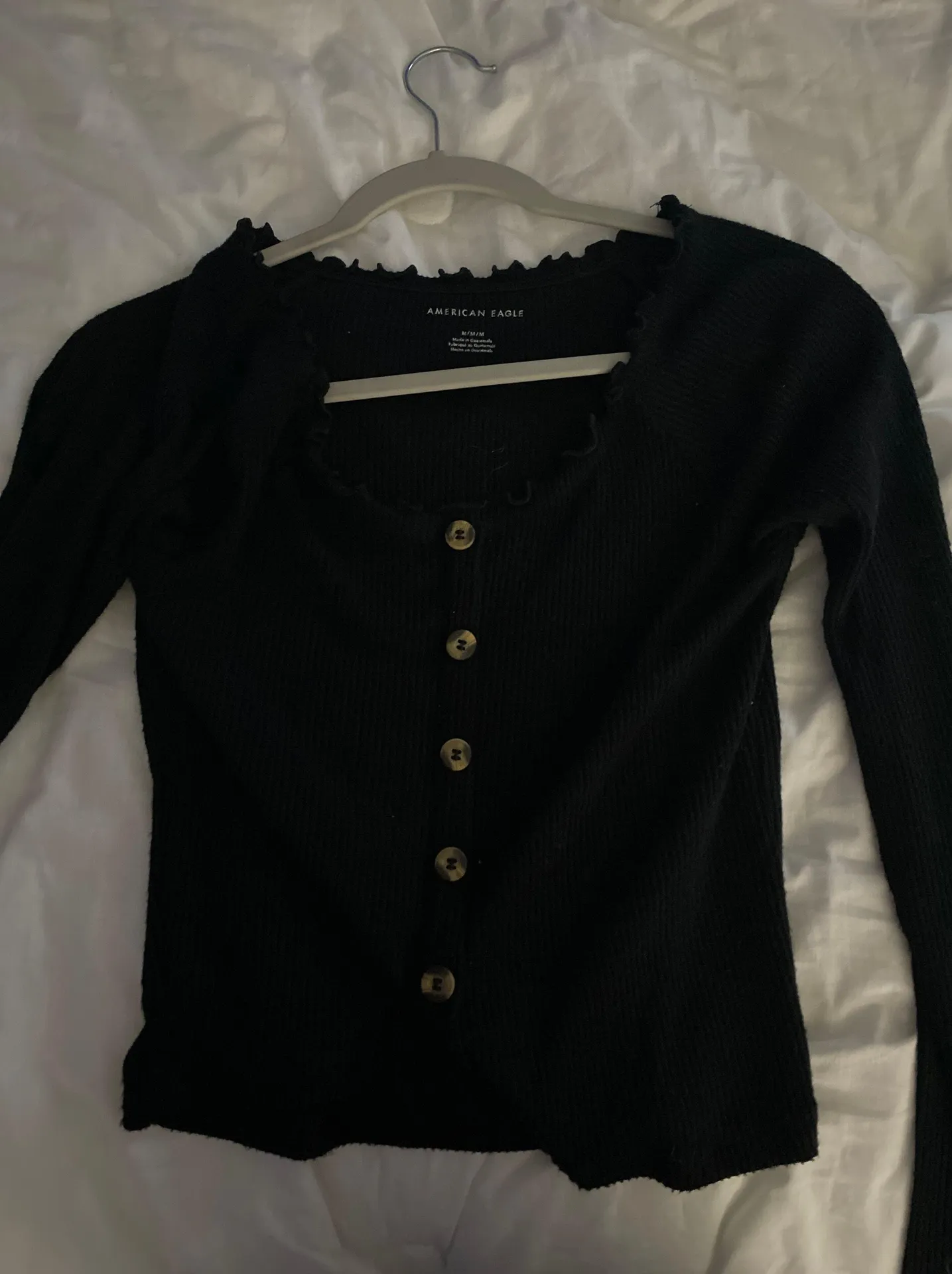 American Eagle  Knitted Button Up - Image 3