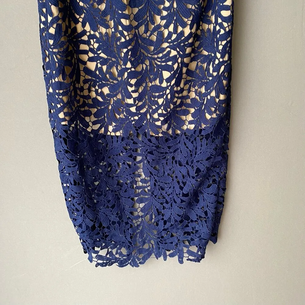 Lulu‘s sz S ‎ navy blue lace halter formal sheath cocktail dress - Image 5