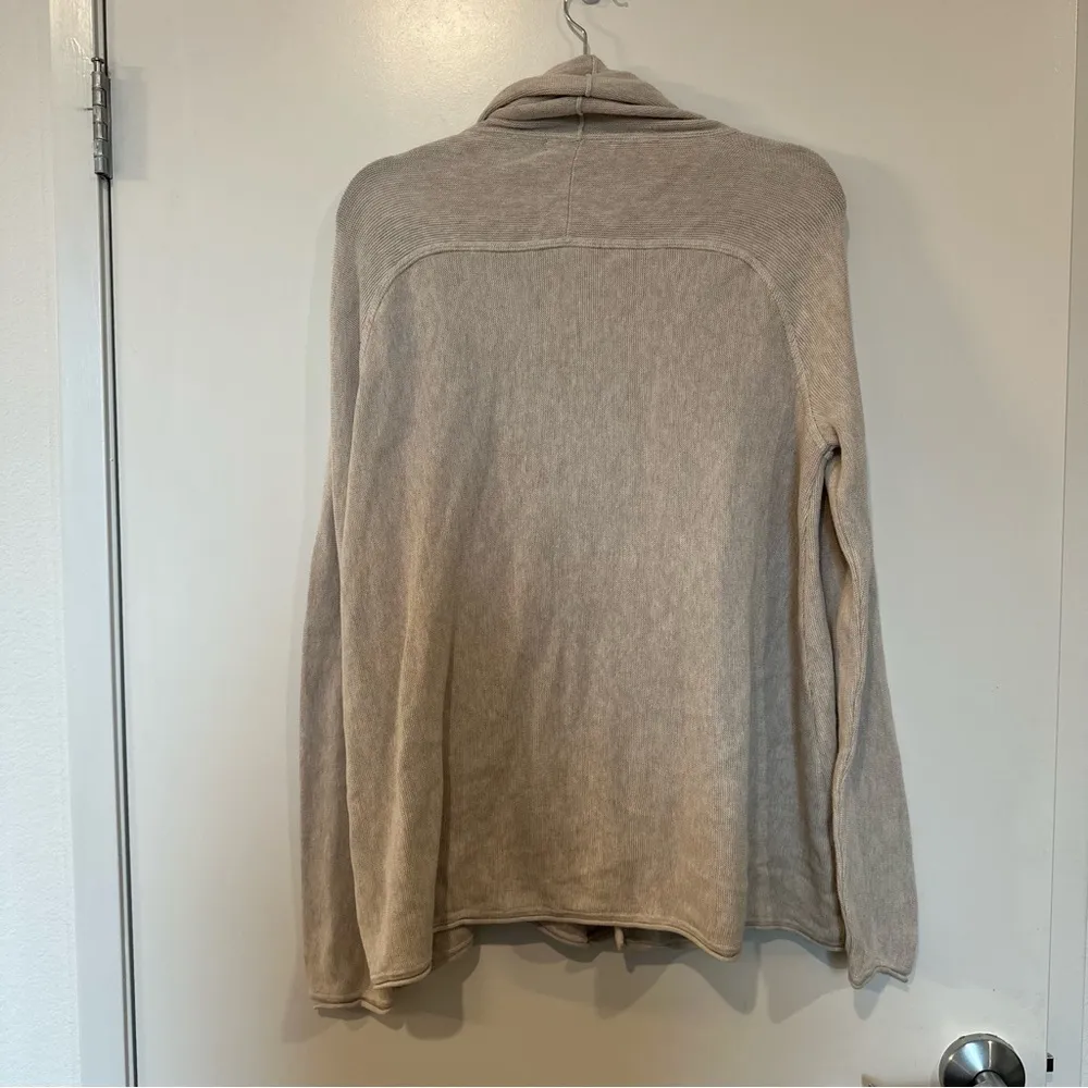 Peruvian Connection women’s Pima Cotton Links Swing Cardigan beige Size Medium - Image 2