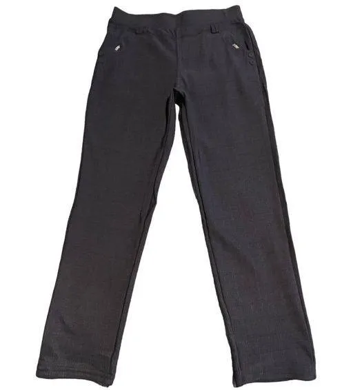 Dark Blue Women’s Nadine West Size XL Crosshatch Plaid Tapered Leg Stretch Pant - Image 1