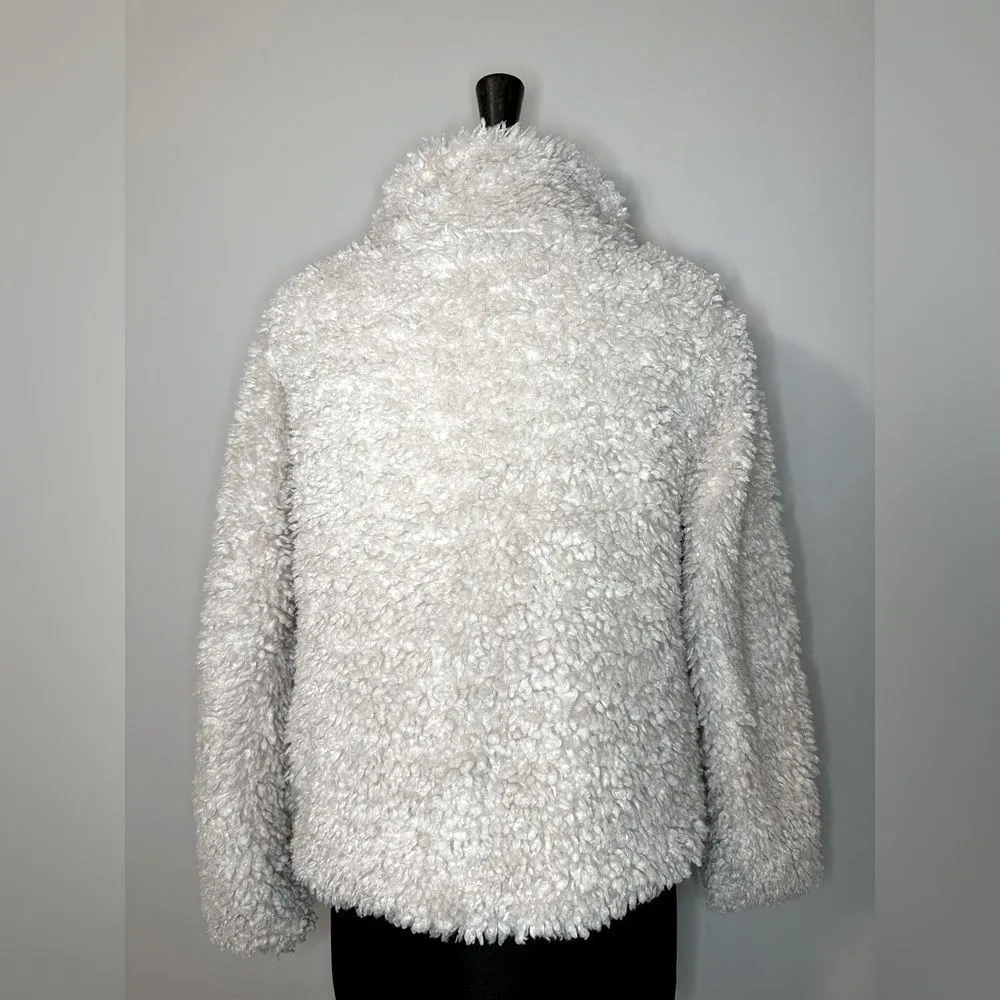 Loft Lounge Sherpa Soft Button Up Cream Women’s Small - Image 4