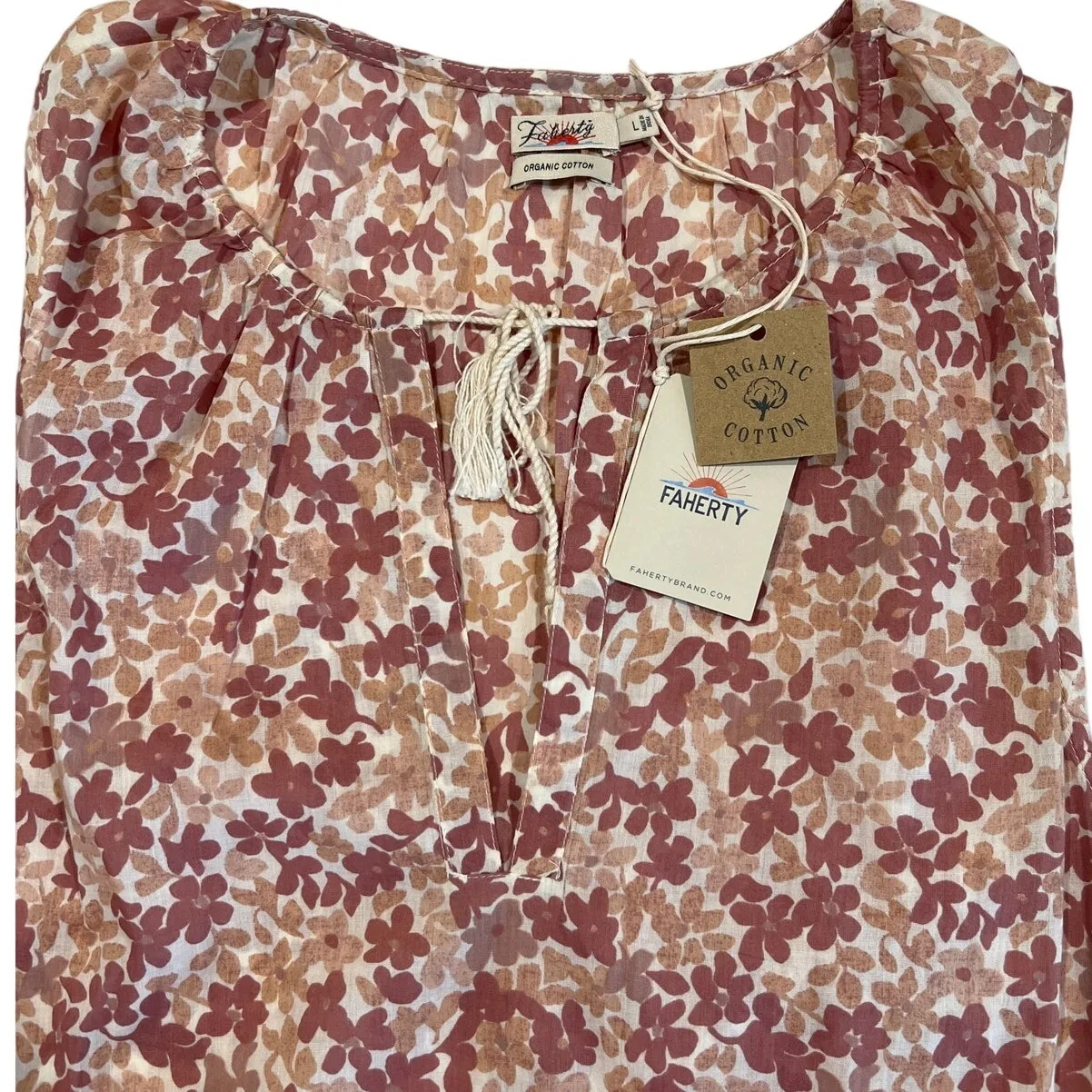 Faherty Mira Sleeveless Maxi Dress in Figueroa Floral Size L 57"L Loose NWT $178 - Image 3