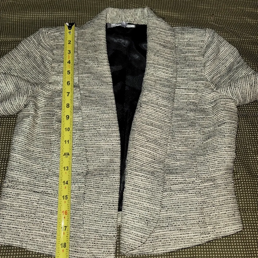 Jennifer Lopez Women Multicolor Polyester Long Sleeve Open Front Fitted Blazer S - Image 15