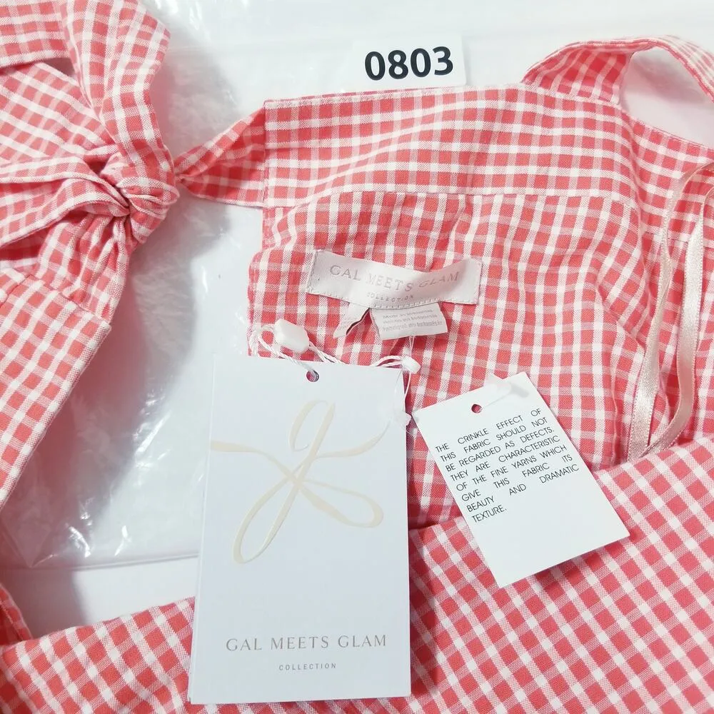 Gal meets Glam Gingham Ruffle Logan Jumpsuit Wide Leg Square neckline - Image 14