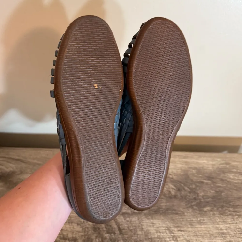 Softspots Huarache Blue Leather Trinidad Sandals Shoes Women’s Sz 9.5 W Boho - Image 7