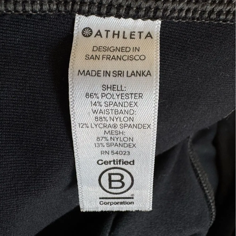 Athleta All Over Gleam Faux Leather High Rise Black Leggings Size L - Image 13