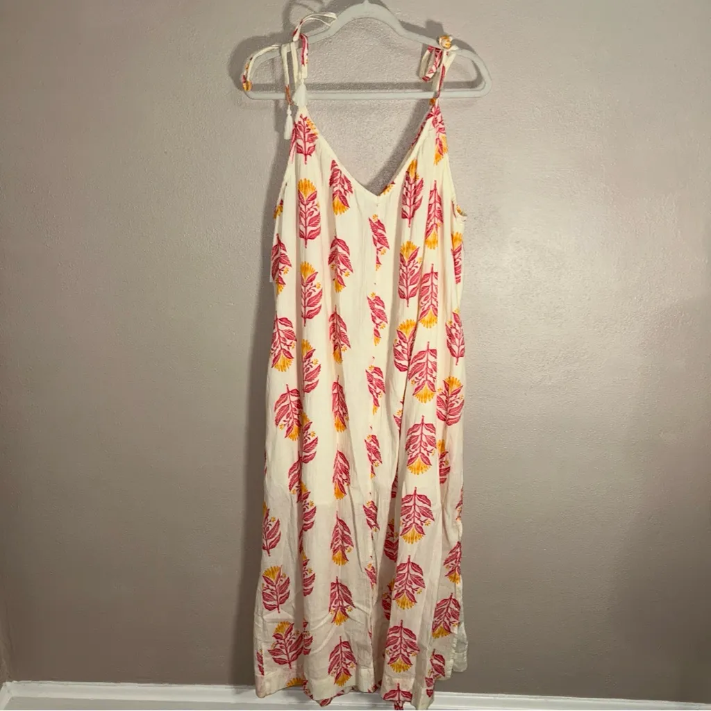 Floral Maxi Dress boho pink yellow beachy coastal festival vibes maxi dress - Image 2